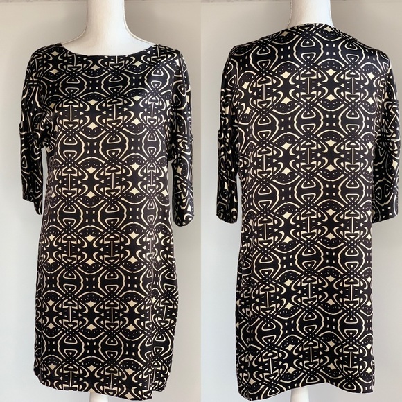 Laundry by Design Black and Cream Silk Dress - NWT - Picture 4 of 10